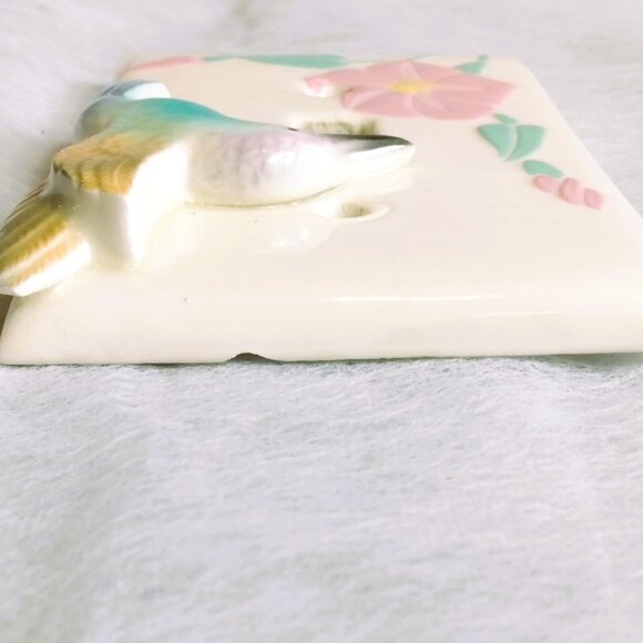 Vintage 80s All Fired Up-Hand Painted Hummingbirds Light Switch Plates-Lot Of 5 - Picture 11 of 12